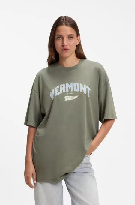 Oversized-fit T-shirt in cotton with graphic print