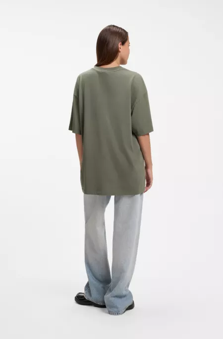 Oversized-fit T-shirt in cotton with graphic print
