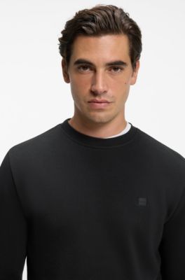 Cotton-terry sweatshirt, Black
