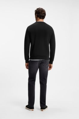 Cotton-terry sweatshirt, Black