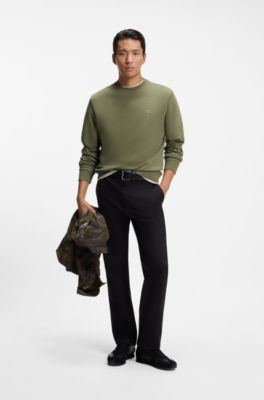 Cotton-terry sweatshirt, Olive