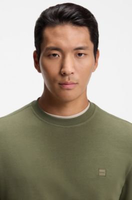 Cotton-terry sweatshirt, Olive
