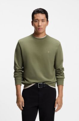 Cotton-terry sweatshirt, Olive