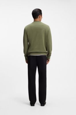 Cotton-terry sweatshirt, Olive