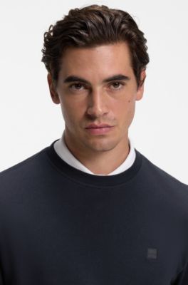 Cotton-terry sweatshirt, Dark Blue