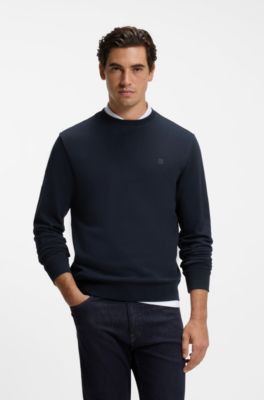 Cotton-terry sweatshirt, Dark Blue