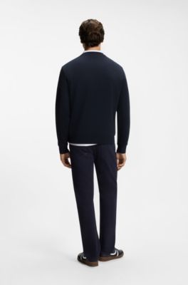 Cotton-terry sweatshirt, Dark Blue