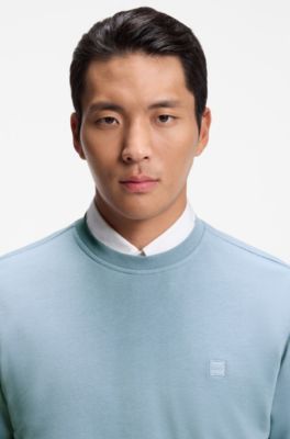 Cotton-terry sweatshirt, Light Blue