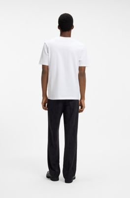 Cotton-jersey T-shirt in regular fit with statement graphic, White