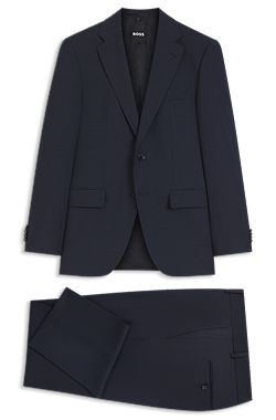 Two-piece regular-fit suit in virgin wool
