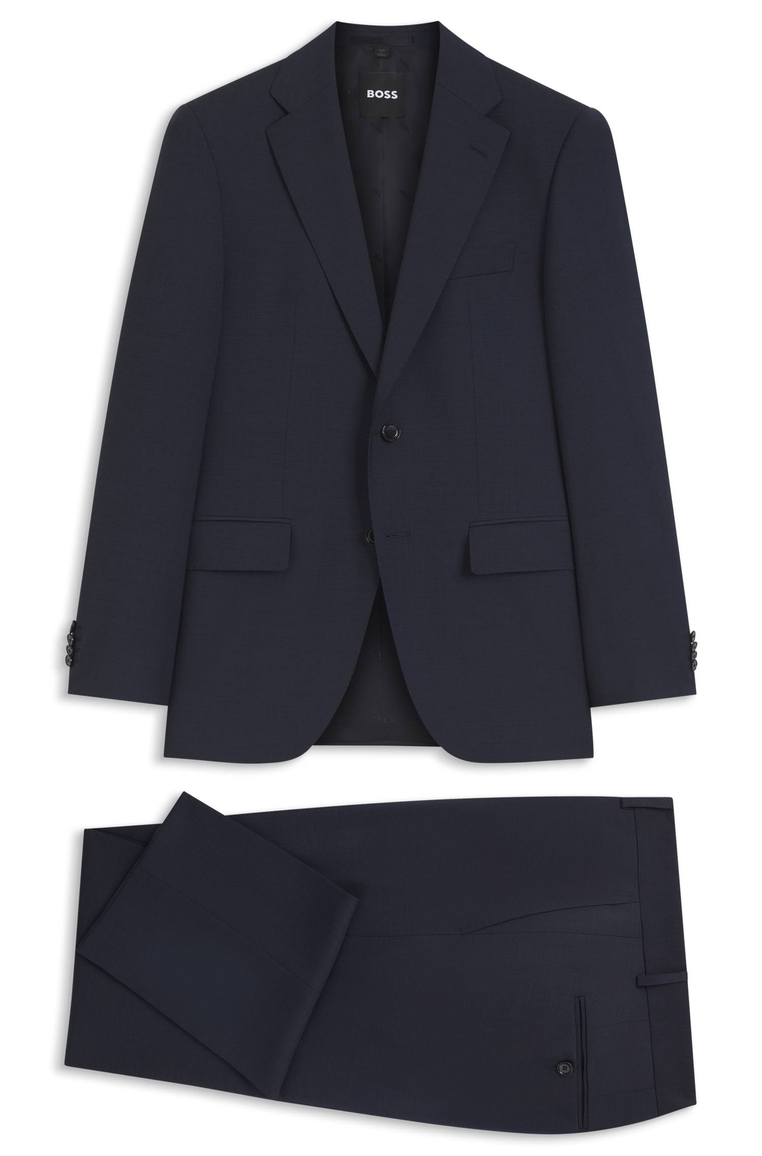 Boss Two-piece regular-fit suit in virgin wool kostymer herr – bild 4