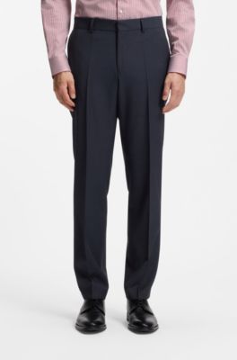 Two-piece regular-fit suit in virgin wool, Dark Blue