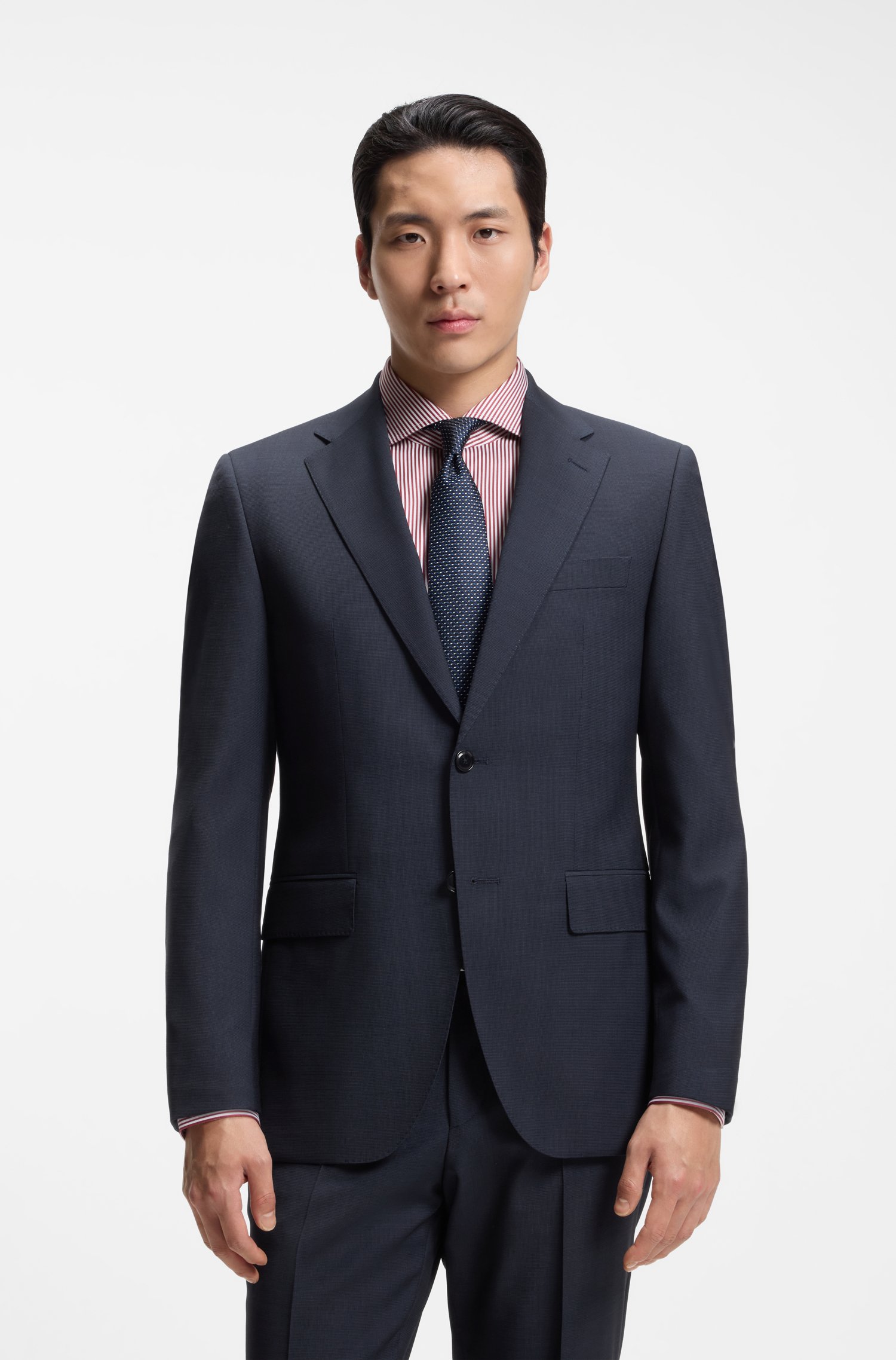 Boss Two-piece regular-fit suit in virgin wool kostymer herr – bild 2