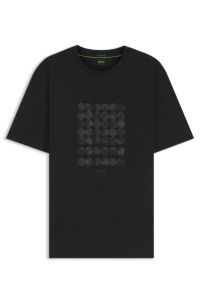 Relaxed-fit T-shirt in interlock cotton, Black