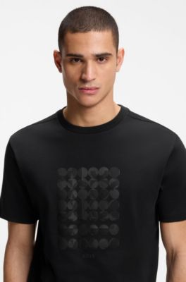 Relaxed-fit T-shirt in interlock cotton, Black