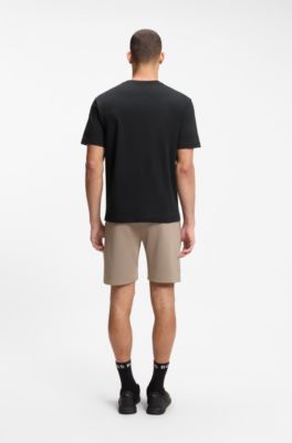 T-shirt Relaxed en coton interlock, Noir