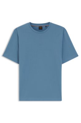 Relaxed-fit stretch-cotton T-shirt, Blue