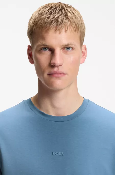 Relaxed-Fit T-Shirt aus Stretch-Baumwolle mit Logo-Detail