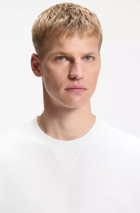 Relaxed-Fit T-Shirt aus Baumwolle mit Waffelstruktur