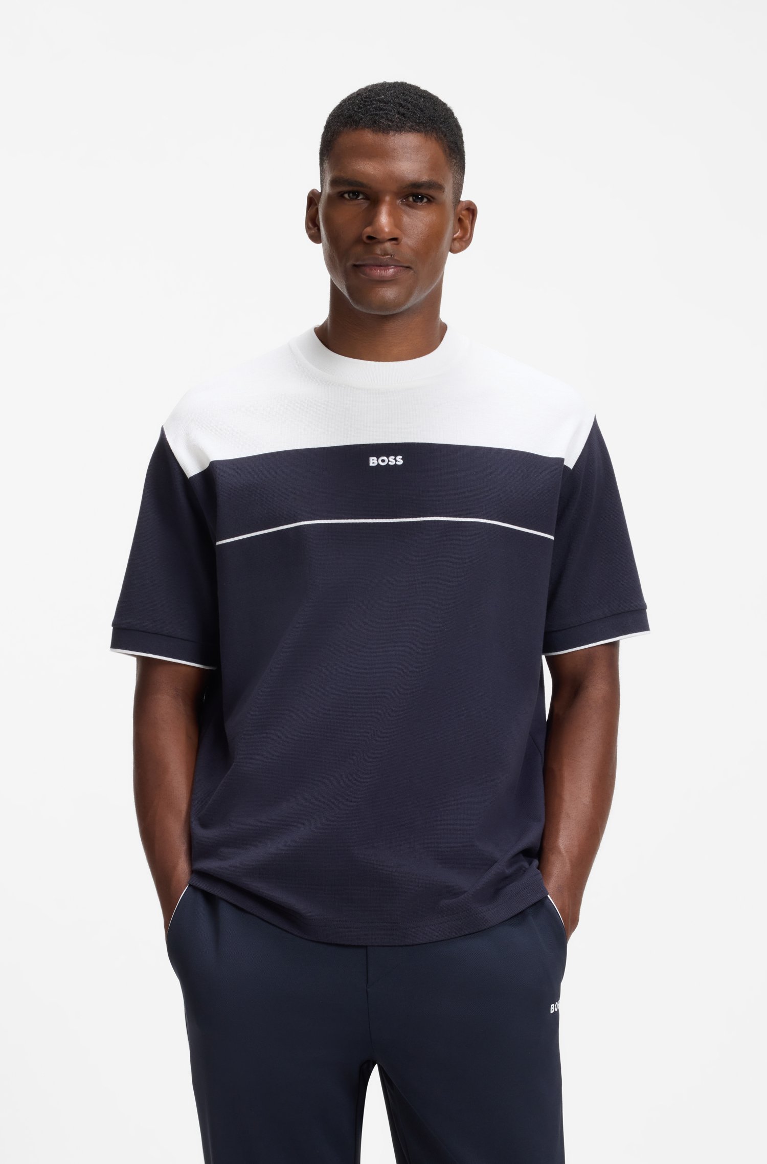 Boss Cotton-piqué T-shirt herr