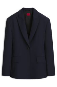 Hourglass modern-fit blazer in stretch fabric, Dark Blue