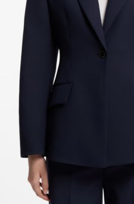 Hourglass modern-fit blazer in stretch fabric, Dark Blue