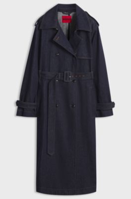 Denim trench coat, Dark Blue