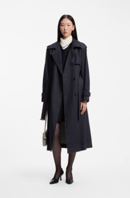 Denim trench coat, Dark Blue