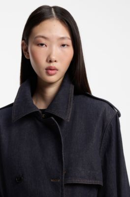 Denim trench coat, Dark Blue