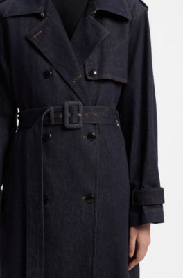 Denim trench coat, Dark Blue