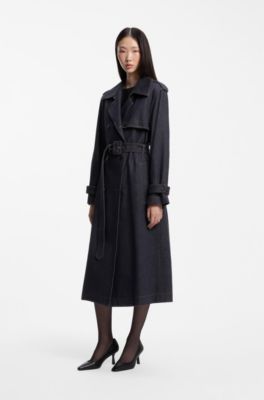 Denim trench coat, Dark Blue