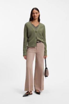 Oversized-fit cardigan, Dark Green