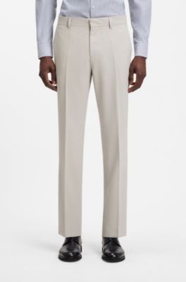 Slim-fit tweedelig pak van wasbare stretchstof, Lichtgrijs