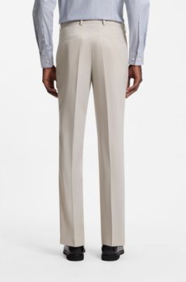 Two-piece slim-fit suit in washable stretch cloth, Light Grey