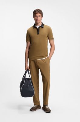 Paddy polo shirt in cotton, Brown