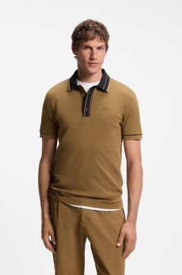Paddy polo shirt in cotton, Brown