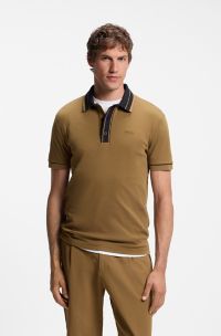 Paddy polo shirt in cotton, Brown