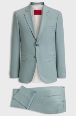 Two-piece extra-slim-fit suit in stretch fabric, Light Grey