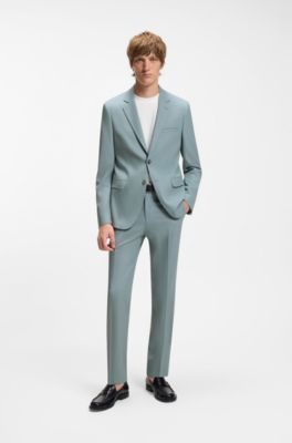Two-piece extra-slim-fit suit in stretch fabric, Light Grey