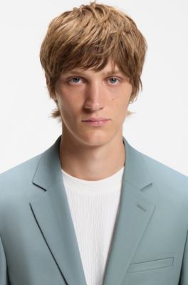 Two-piece extra-slim-fit suit in stretch fabric, Light Grey