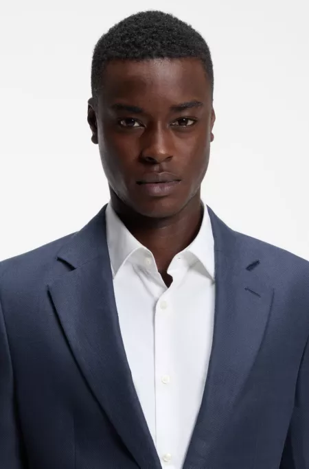 Zweiteiliger Extra Slim-Fit Anzug aus Leinen-Twill