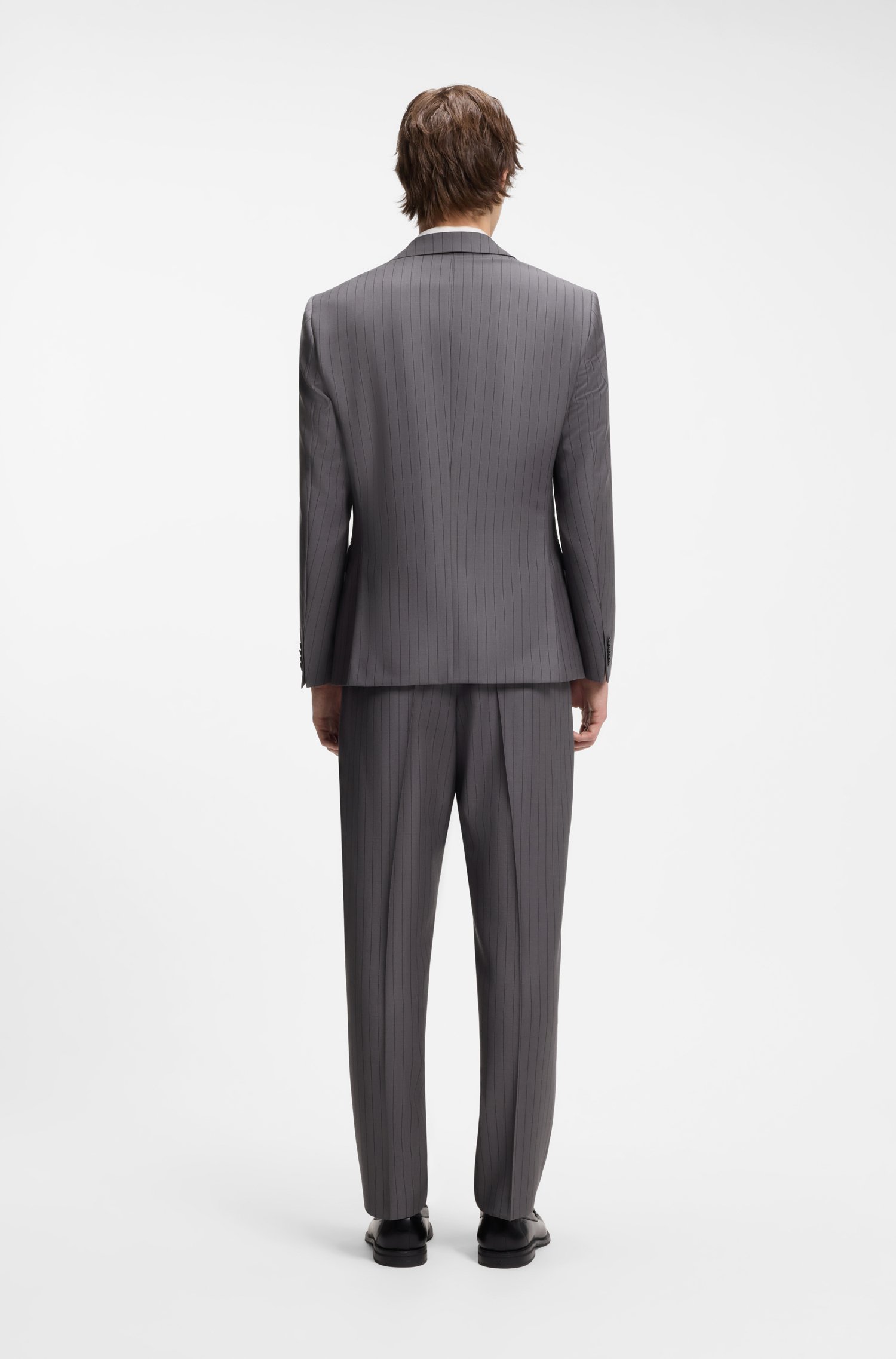 Hugo Two-piece slim-fit suit in virgin wool kostymer herr – bild 3