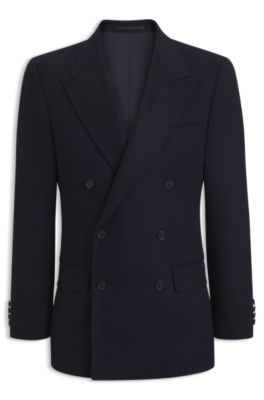 BOSS BY BECKHAM jacket in Italian wool-cashmere, Dark Blue