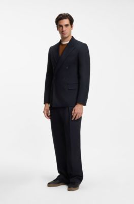 BOSS BY BECKHAM jacket in Italian wool-cashmere, Dark Blue