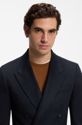 BOSS BY BECKHAM jacket in Italian wool-cashmere, Dark Blue