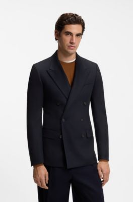 BOSS BY BECKHAM jacket in Italian wool-cashmere, Dark Blue
