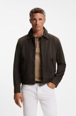 Leather aviator jacket, Dark Brown
