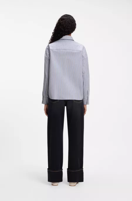 Striped cotton blouse