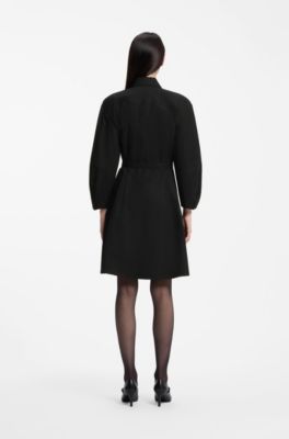 Cotton shirt dress, Black