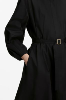 Cotton shirt dress, Black